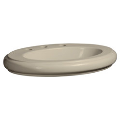 Lavabo de salle de bain ovale orrington avec trop-plein, blanc