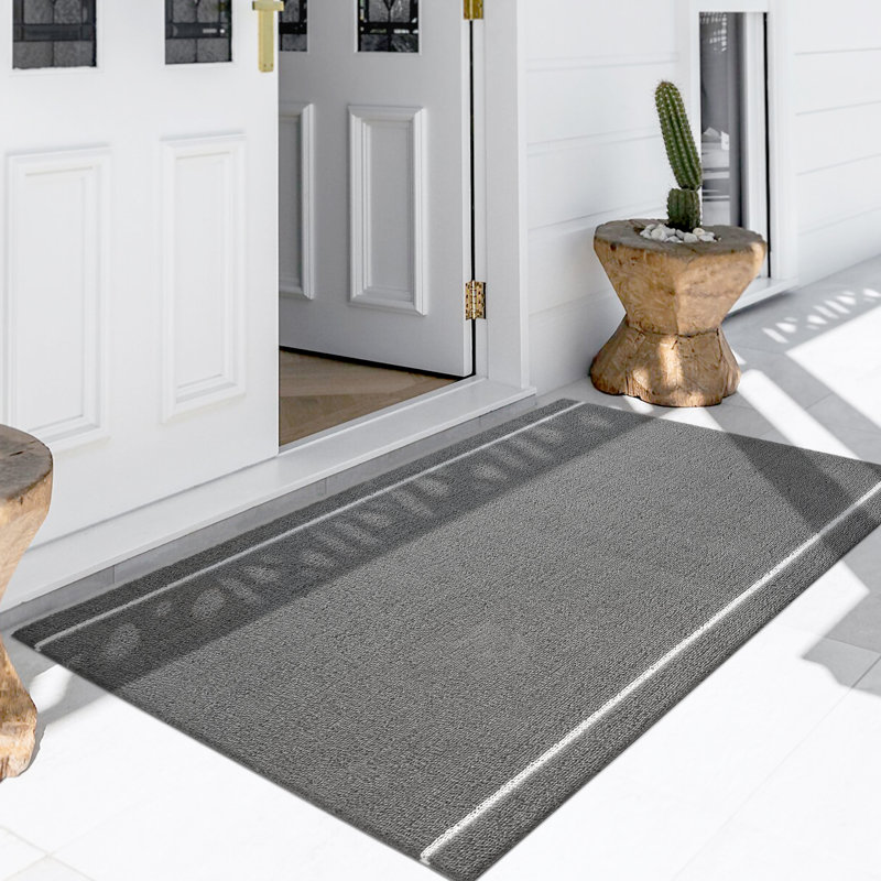 Paillasson antidérapant Diovanni, L 35 po x L 59 po, gris