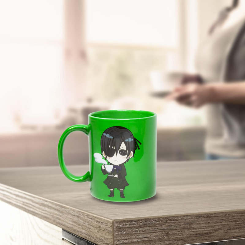 Objets de collection Black Butler | Tasse à café verte avec logo noir
