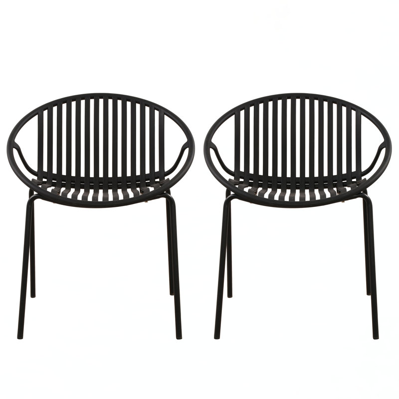 Patio Dining Chairs, Black