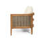 Ensemble de conversation pour canapé 4 pièces avec coussin beige, teck