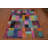 Distressed Wool Colourful Patchwork Area Rug 8x10