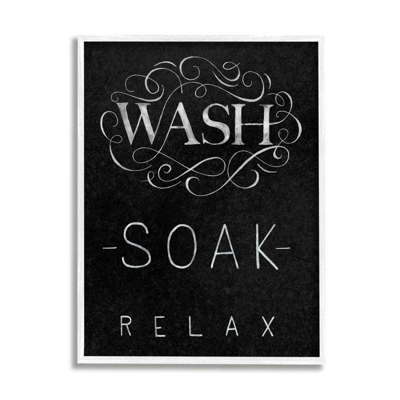 «Wash Soak Relax» par Nina Pierce, reproduction d'art sur toile, H 30 po x l 24 po, Giclée encadrée blanc bord de mer