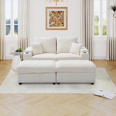 Loveseat With Ottomans by Latitude Run