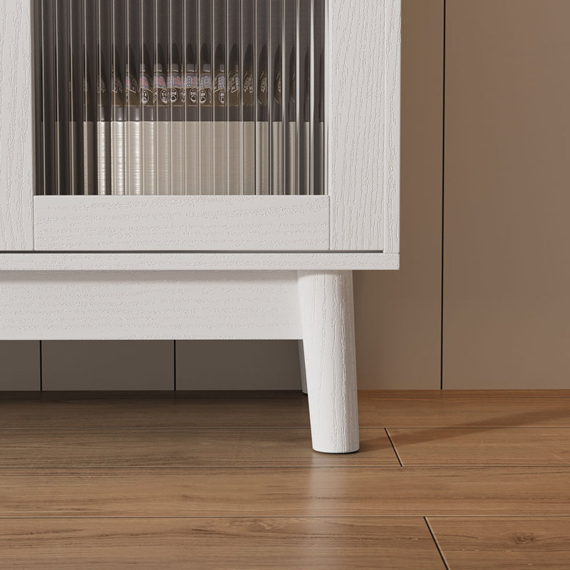 Armoire de cuisine 71 po H 59,8 po avec lumière DEL, armoire de rangement avec huche et tablette à micro-ondes, portes en verre cannelé
