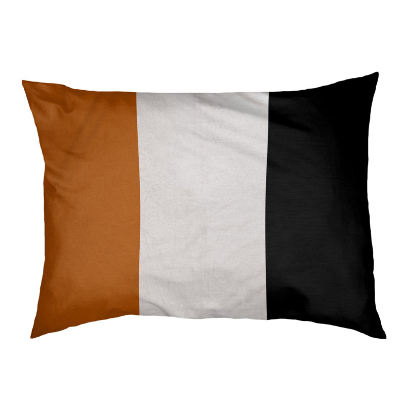 Coussin Louisville, Orange / Noir, Petit (l 28 po x P 18 po x H 6 po)