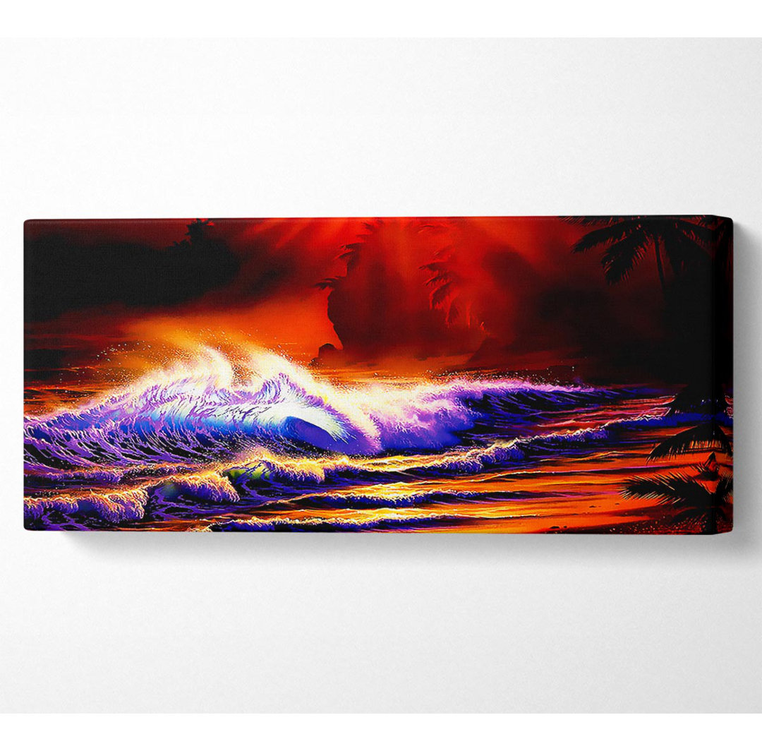 Rote Paradies-Surf-Panorama-Leinwand