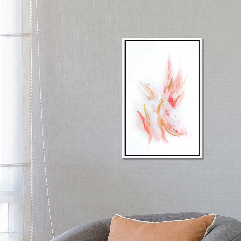 Rose Gold Ribbons - Print on Canvas, White Framed, 66.04 cm H x 45.72 cm W