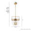 Luminaire suspendu en forme de urne à 3 lumières-79032427