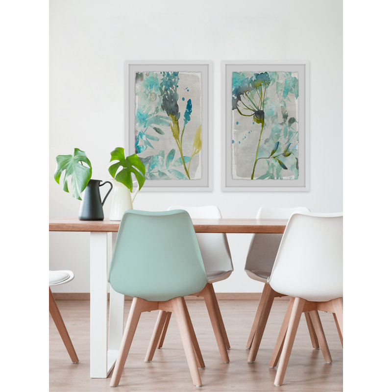 Flower Layers Diptych - ensemble de 2 reproductions de cadres photo, H 45 po x l 30 po x L 1,5 po