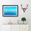 Blue Ocean Horizon Painting - Single Picture Frame Print on MDF-56633933-56633936