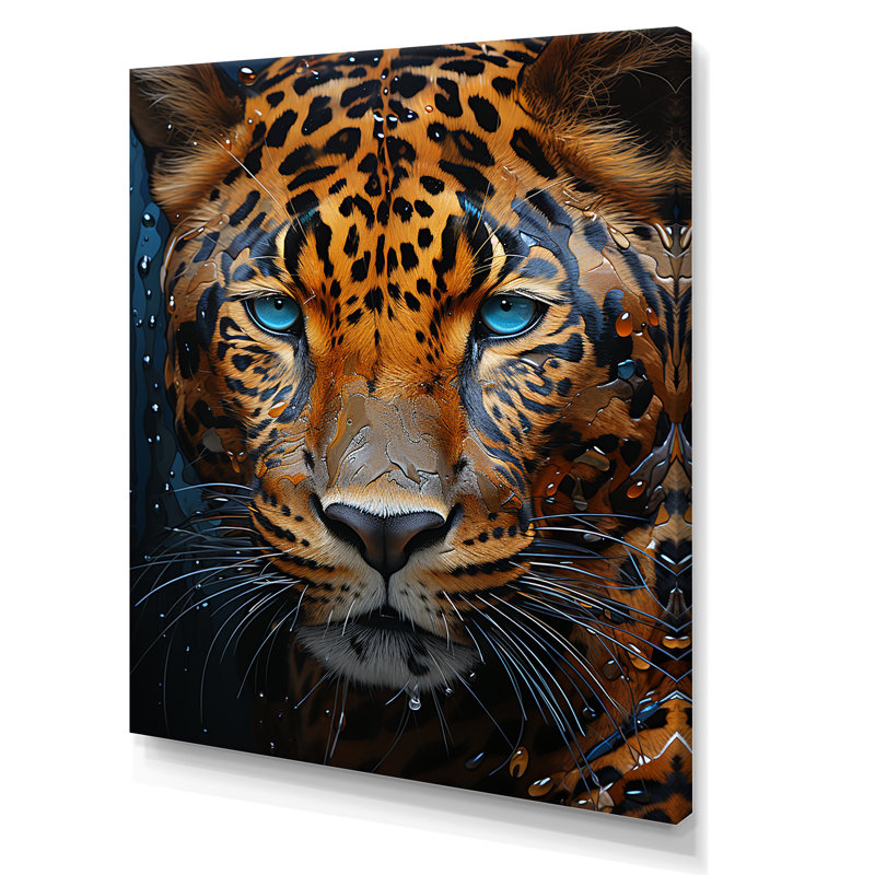 Présence symbolique de jaguar, Toile tendue, H 32 po x l 24 po x P 1 po
