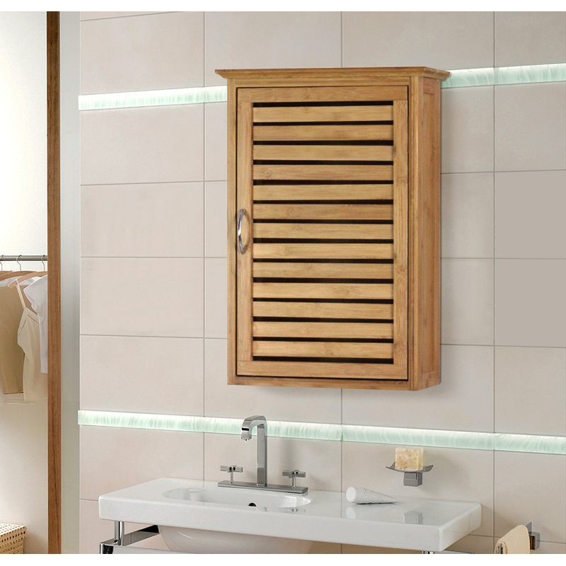 Solid Wood Bathroom Cabinet, Brown