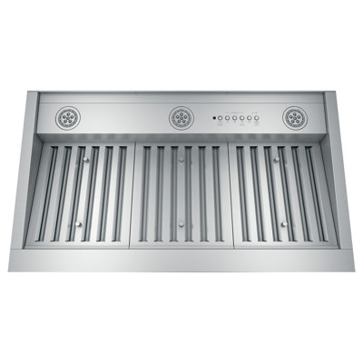 34" GE Smart Appliances 610 CFM Convertible Insert Range Hood in Stainless Steel with Night light Wi-Fi Remote Control Included