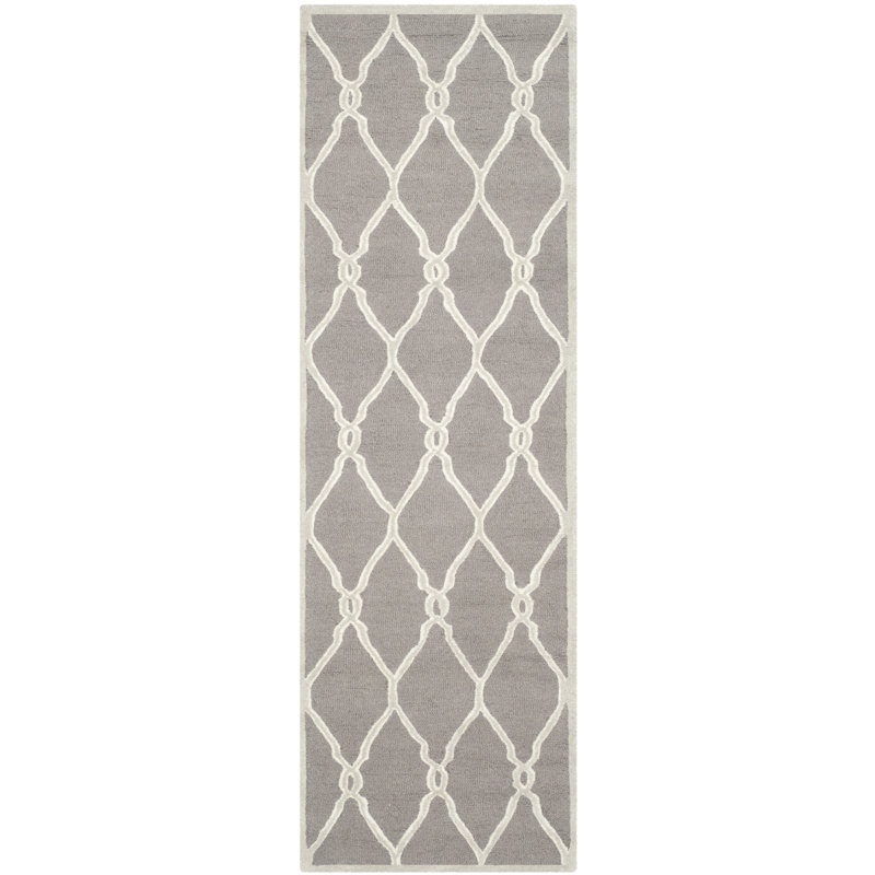 Cannen Hand Tufted Wool Geometric Rug, Runner 2'6" x 8'