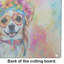 Chihuahua Hippie Dawg Glass Cutting Board Large