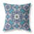 Motif floral bleu / blanc
