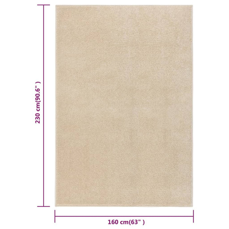 Adelayda Solid Colour Shag Area Rug, Rectangle 160 x 230cm