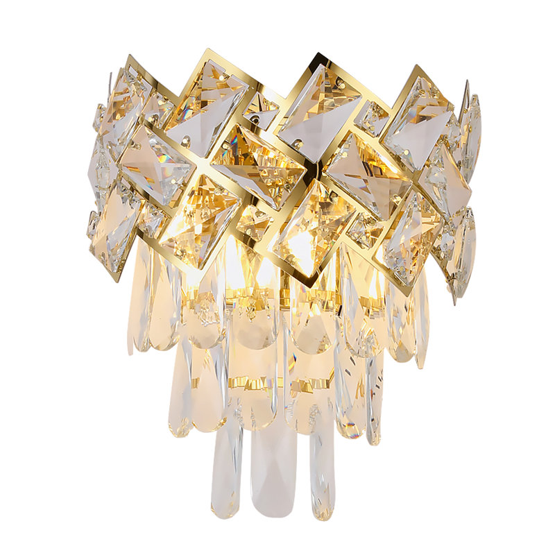 Modern Golden K9 Crystal Wall Lamp