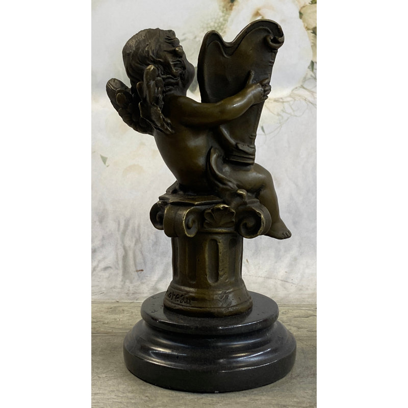 Figurine Armina Chérubin jouant de la harpe Chérubin