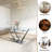 Glass Top Metal Base Dining Table With 4 Upholstered Dining Chairs,5 - Piece Pedestal Dining Set-616982851-616982850