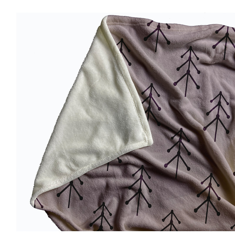 Jeté d'hiver à motifs 50 "x 60", Glaçage mauve clair