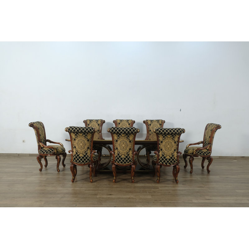 11 - Piece Raffaello Dining Set, Black/Gold