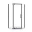 Cabine de douche de coin Neo-Angle avec base, porte de douche pivotante, verre trempé transparent de 6 mm, l 36,5 po x P 36,5 po x H 72 po-107233703