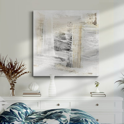 Swept Abstract - Toile tendue avec châssis de qualité supérieure - prête à être accrochée