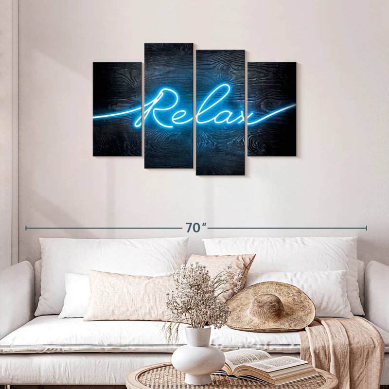 Bleu néon Tergel Relax, H 27 po x l 43 po