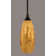 Mini-luminaire suspendu suspendu avec tige en verre fusion doré de 5 po