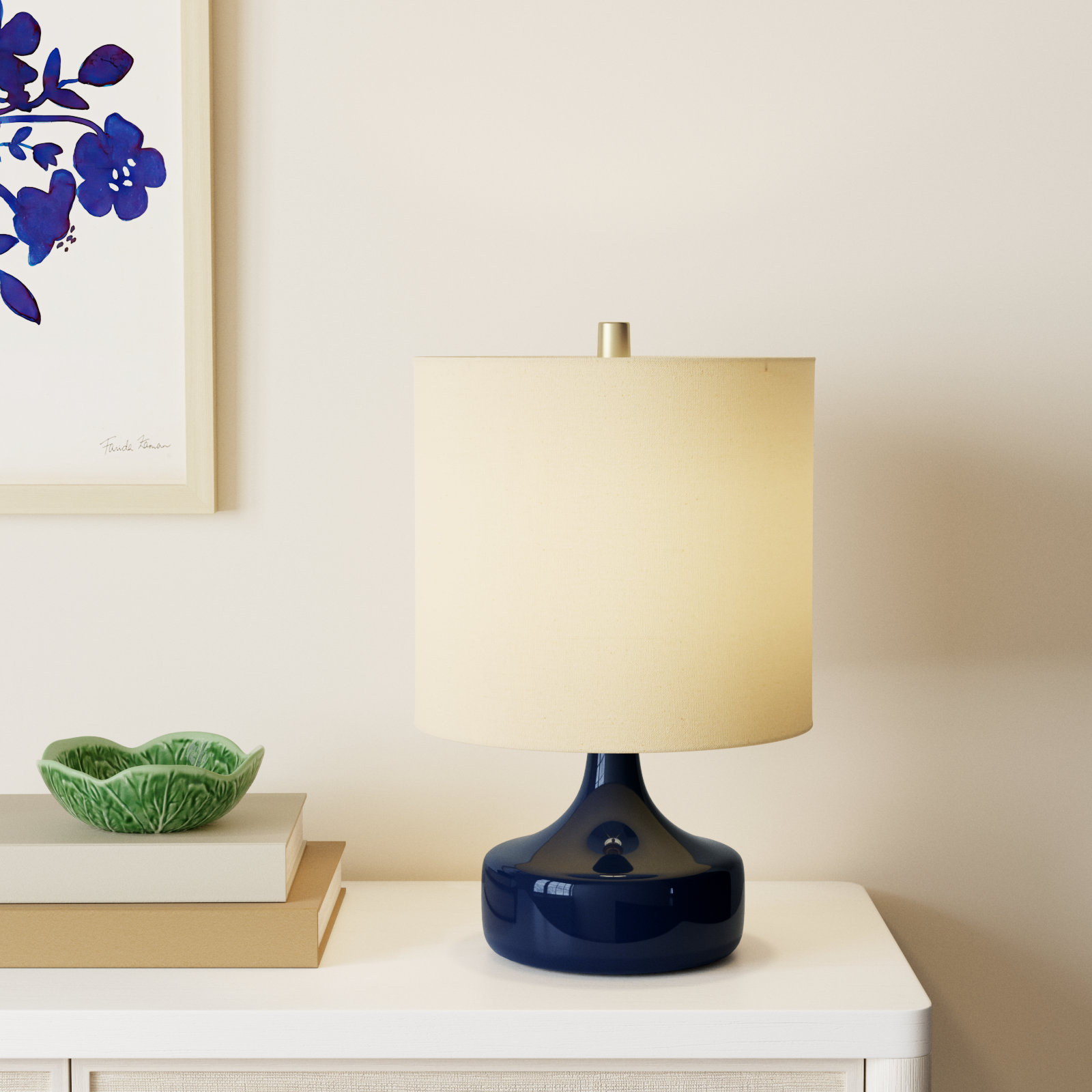 Medano Ceramic Table Lamp, Blue