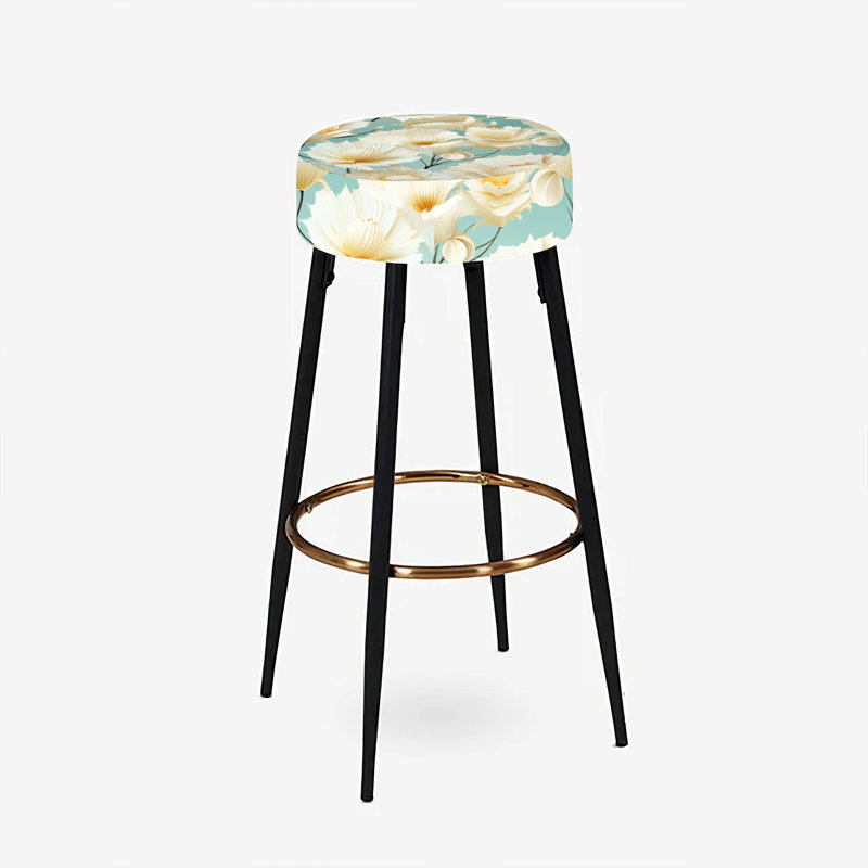 Seashell Harmony - motif tropical - ensemble de 2 tabourets de bar tropicaux