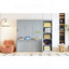Lit escamotable double avec bureau et bibliothèque, gris-1448920632-1448920633