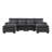 Alyzza Modern U-Shaped Sectional Sofa with Double Chaise & Lumbar Pillows – Sleeper Sofa for Apartments, Living Rooms-588369971