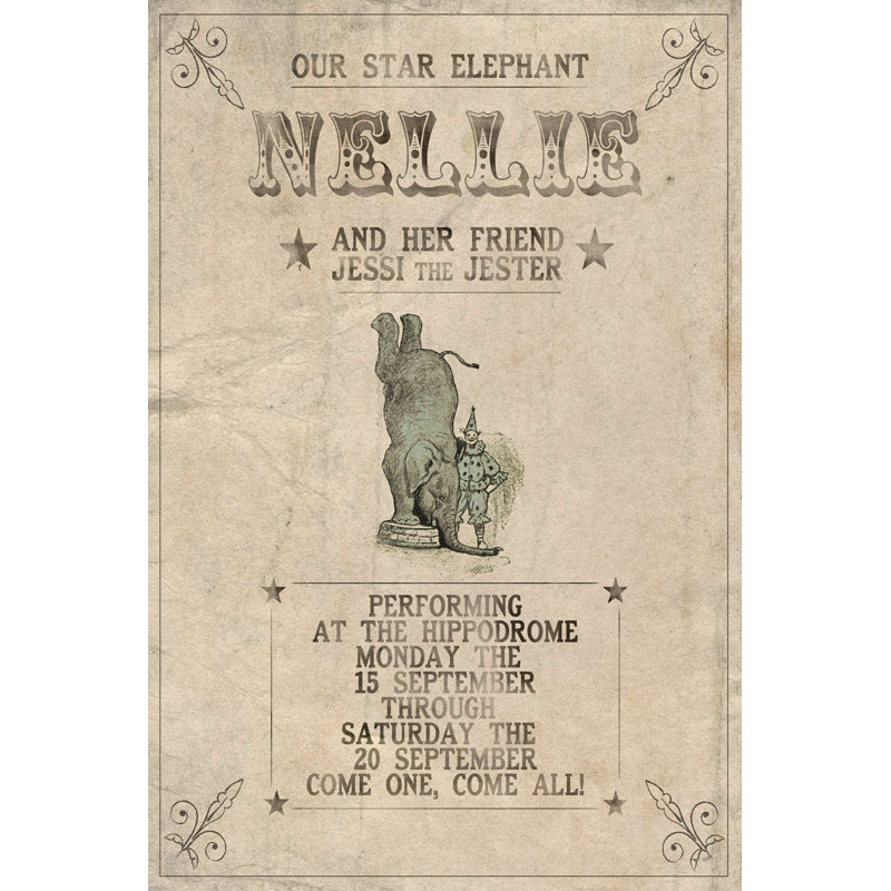" Vintage Circus II " by Grace Popp, 12" H x 8" W
