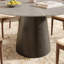 Table ronde de salle à manger moderne en pierre grise de 47 po avec 3 chaises incurvées Bobrow-827205192-827205190-827205194