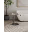 Table de bout Alondra Modern Glam en acier inoxydable avec plateau en pierre frittée noire