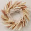 Harvest Day 24 Inch Autumn Harvest Cattail and Berry Artificial Wreath with Warm White LED Lights