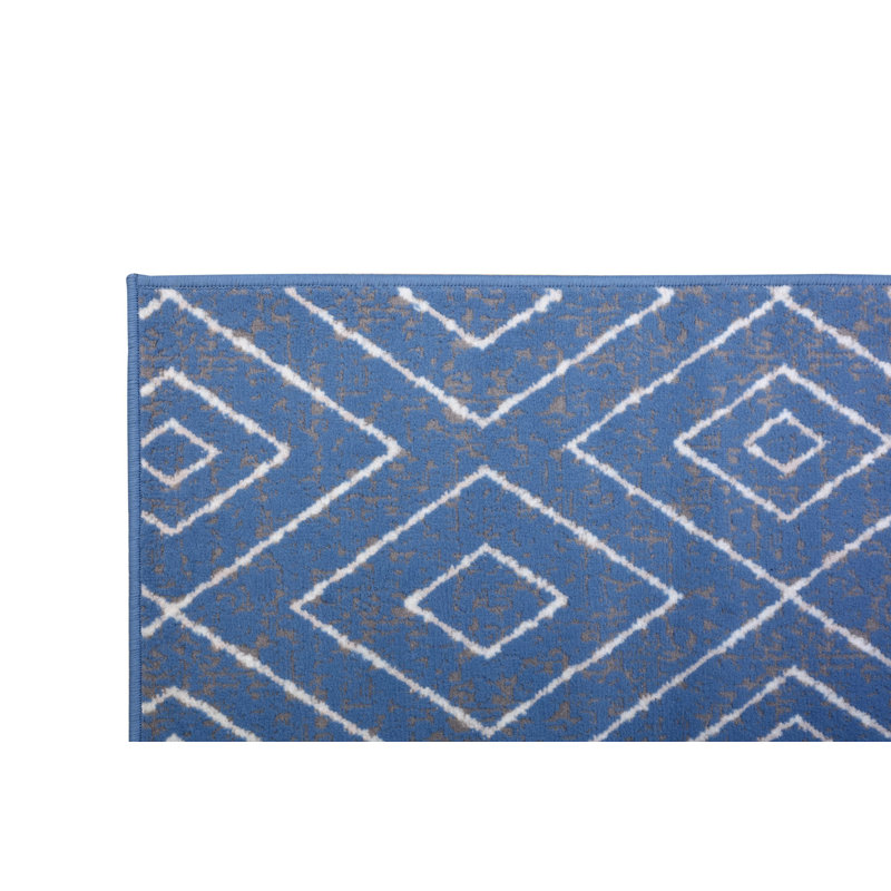 Tapis bleu Areswell, Rectangle 7 pi 8 po x 11 pi