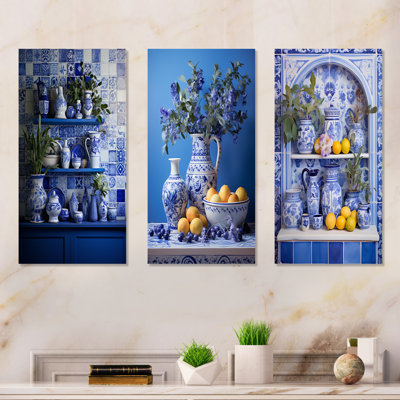 Ensemble de 3 gravures méditerranéennes Nature I - Boho Pottery