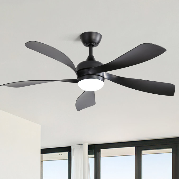 Whisper 52" 5 ABS Blade Propeller Classic Ceiling Fan with LED Lights and Remote Control