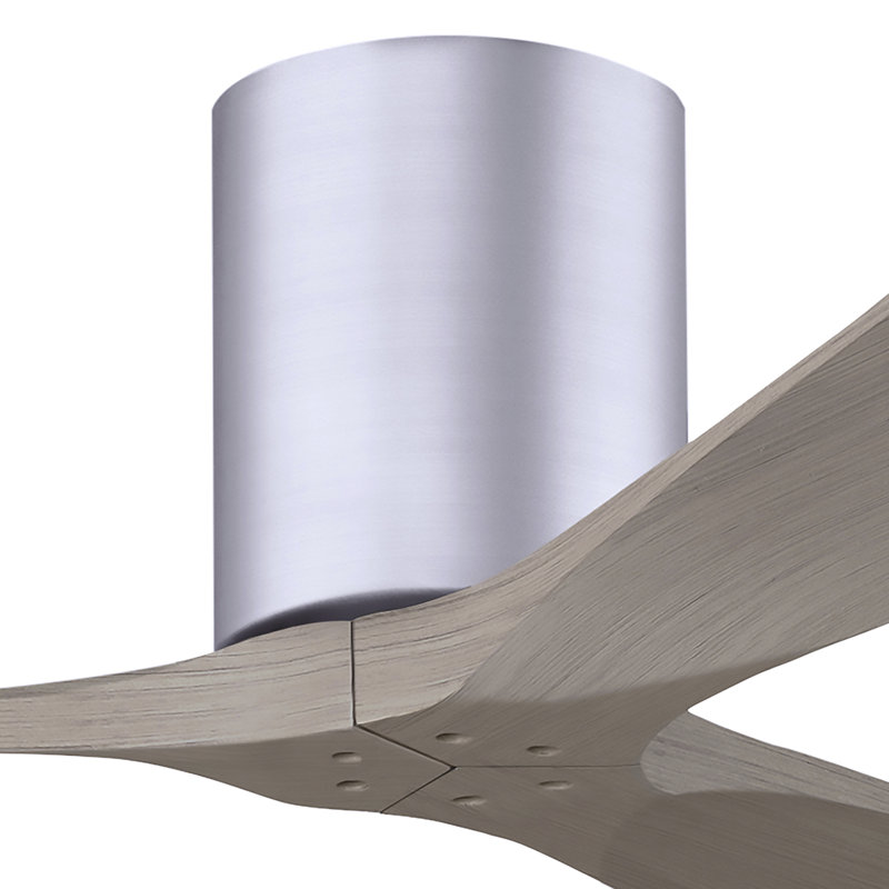 Ventilateur de plafond à 3 pales Olivier, Nickel brossé, Ton bois de frêne gris, 42"