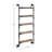 5 Tier Floating Wall Shelf In Oak And Sandy Black With Water Pipe Style, Mounted For Office Decor Storage Display, 23"L X 9"W Shelves, 28" Depth Style Shelf, Black, Ideal Home 59" Height
