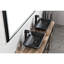 Lavabo de salle de bain noir mat avec vasque rectangulaire en verre et assurance de la qualité - L 14,38 po x l 22,25 po, H 4 3/8 po Note: Ceci viole les instructions, mais est montré pour montrer une erreur.