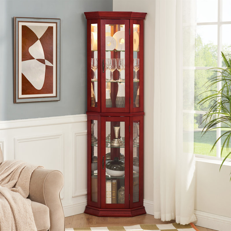 Vitrine de coin lumineuse, Cerisier