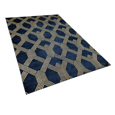 Lavaca Geometric Viscose Hand Woven Area Rug
