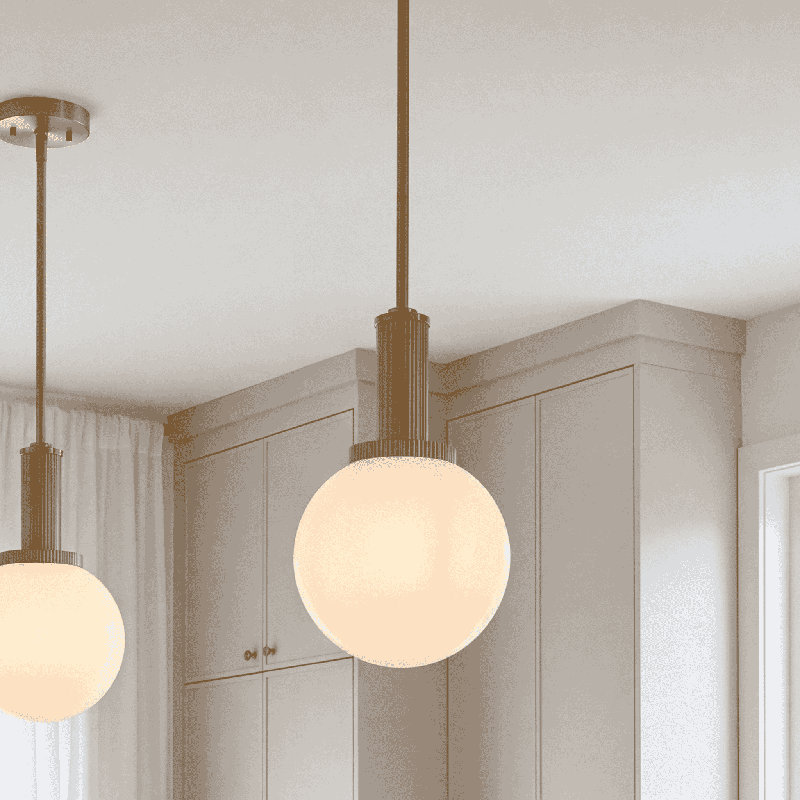 Edmiston 1-Light Pendant in Brass, Brass