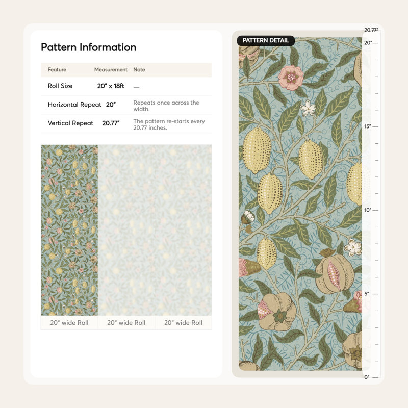 Papier peint William William, Vert