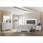 Commode, commode crocodile embossée à 5 tiroirs Modern Glam White Frost | Blanc | Bois massif-291614675